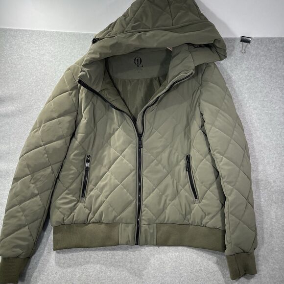 OOKIE AND LALA Carbon Puffer Jacket Hooded Quilted Bomber Black Size XL NWT - Picture 10 of 15